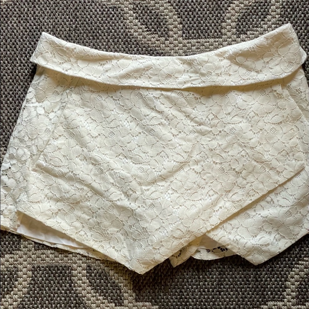Cream shorts
